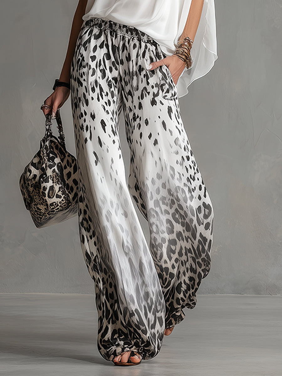 RAIA | CONJUNTO CAMISETA BLANCA Y PANTALÓN LEOPARDO
