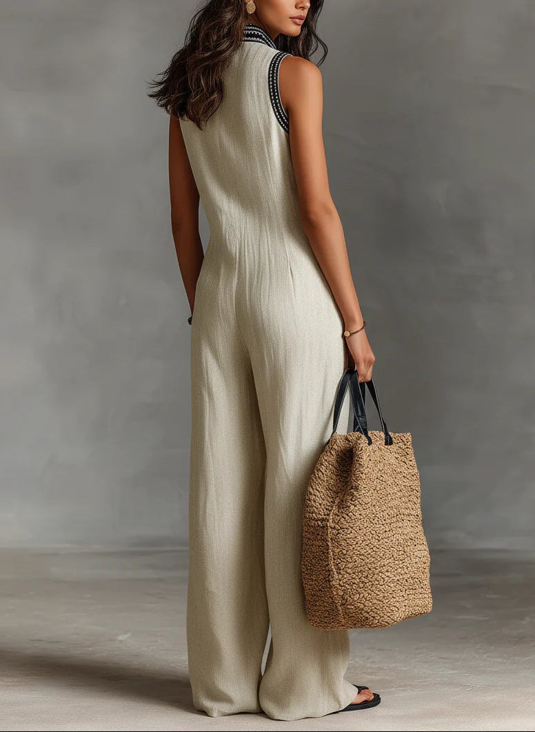 FIAMMA ∙ MONO MINIMALISTA SIN MANGAS CON CUELLO ALTO Y CREMALLERA