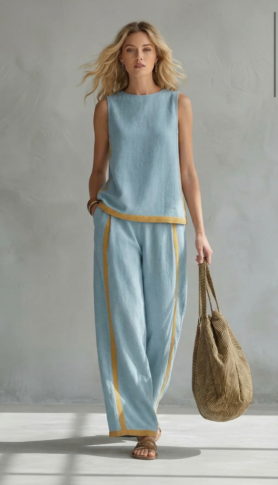 LEILA ∙ CONJUNTO ELEGANTE DE ALGODÓN Y LINO