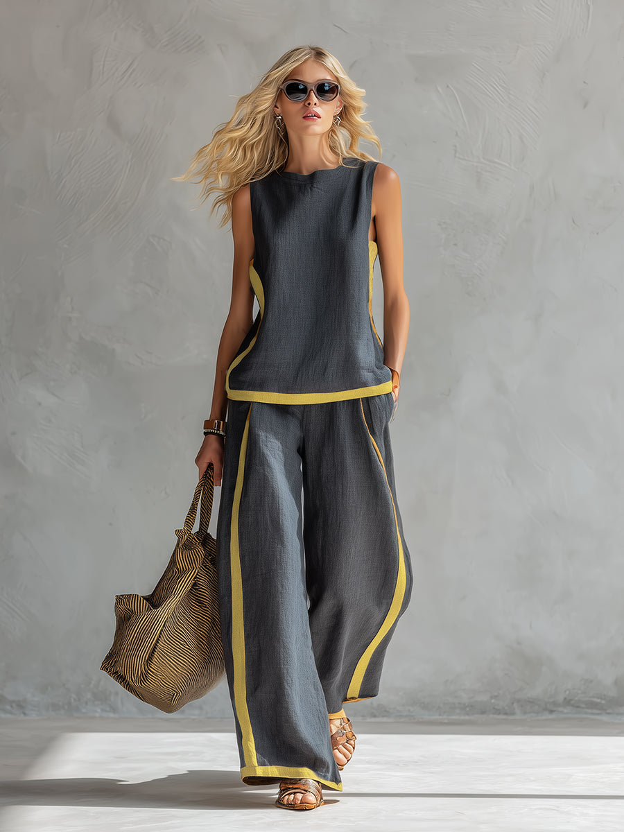LEILA ∙ CONJUNTO ELEGANTE DE ALGODÓN Y LINO