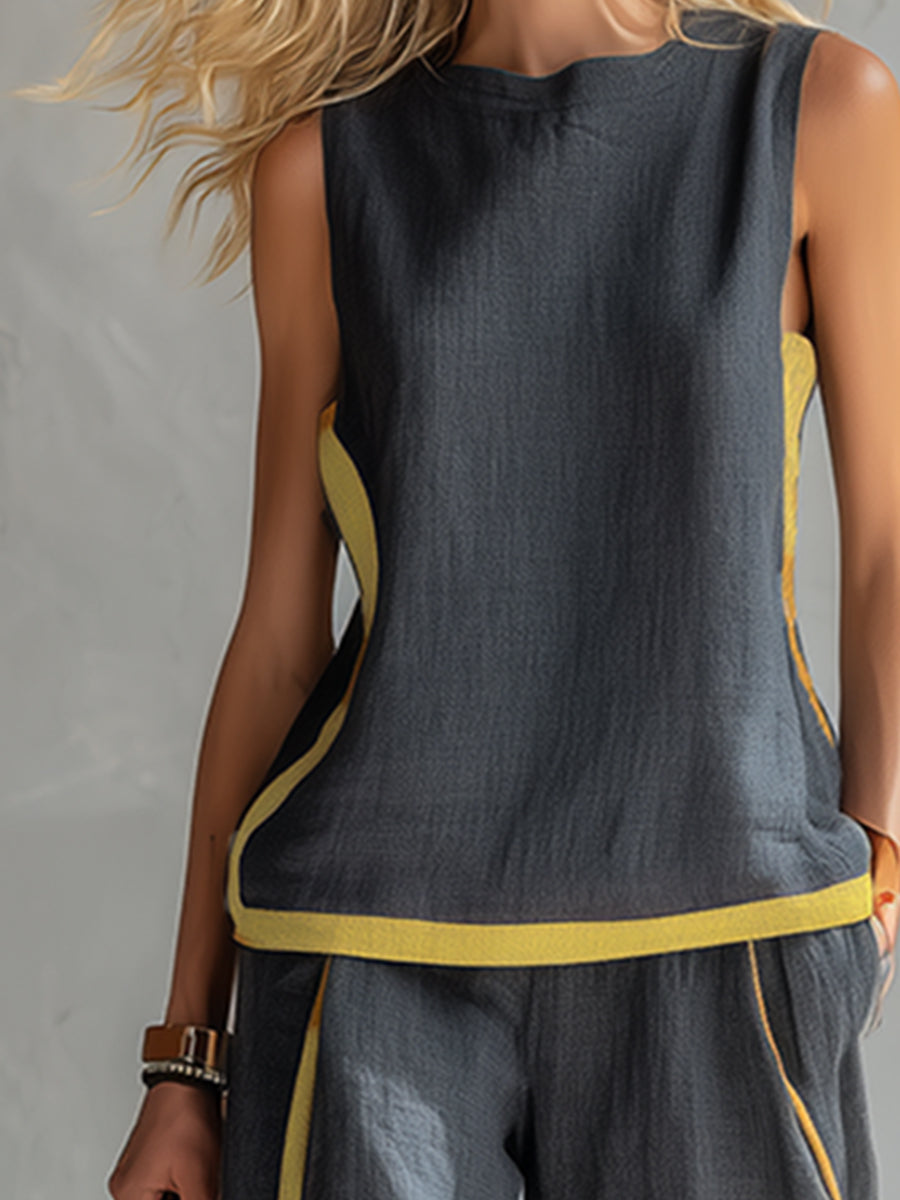 LEILA ∙ CONJUNTO ELEGANTE DE ALGODÓN Y LINO