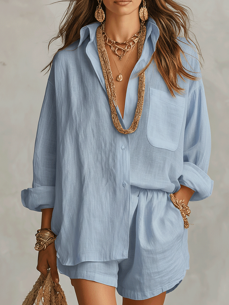BIANCA | CONJUNTO BOHO DE LINO