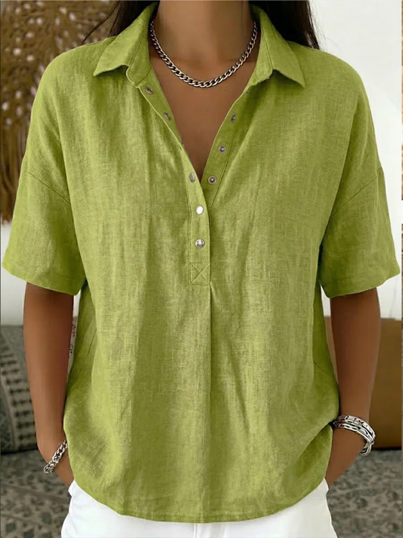 CARMEN | BLUSA CAMISERA DE LINO
