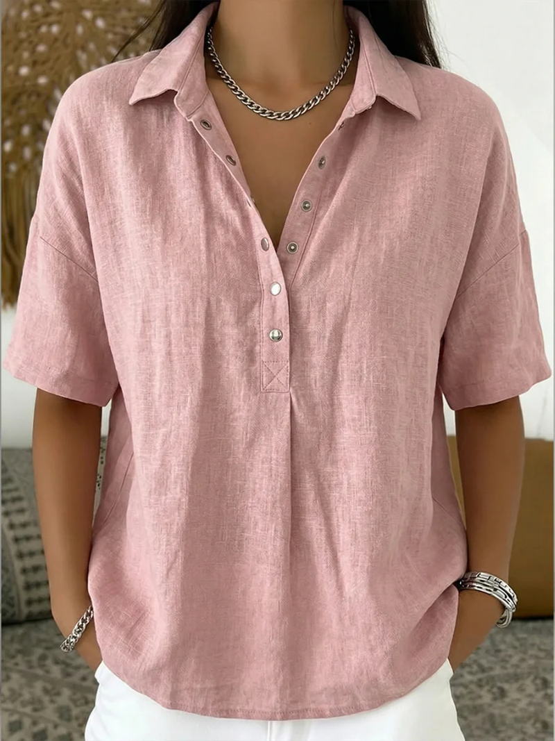 CARMEN | BLUSA CAMISERA DE LINO