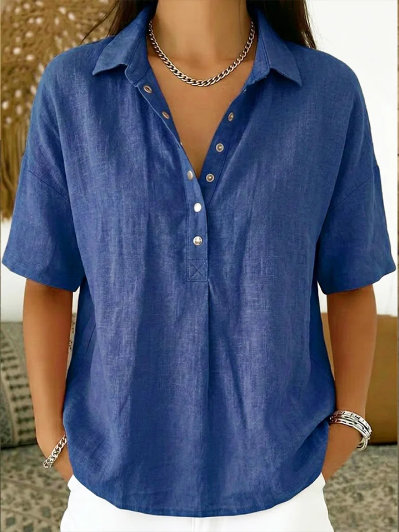 CARMEN | BLUSA CAMISERA DE LINO