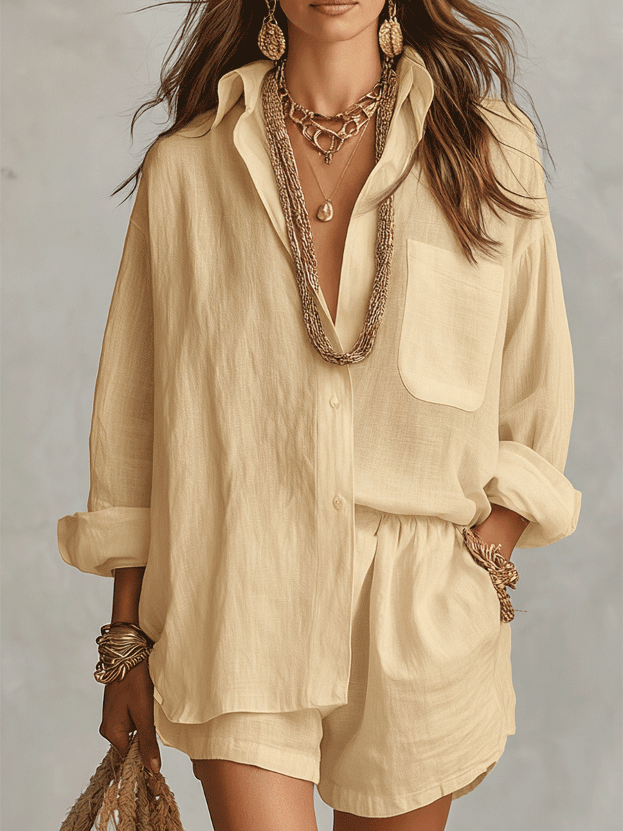BIANCA | CONJUNTO BOHO DE LINO