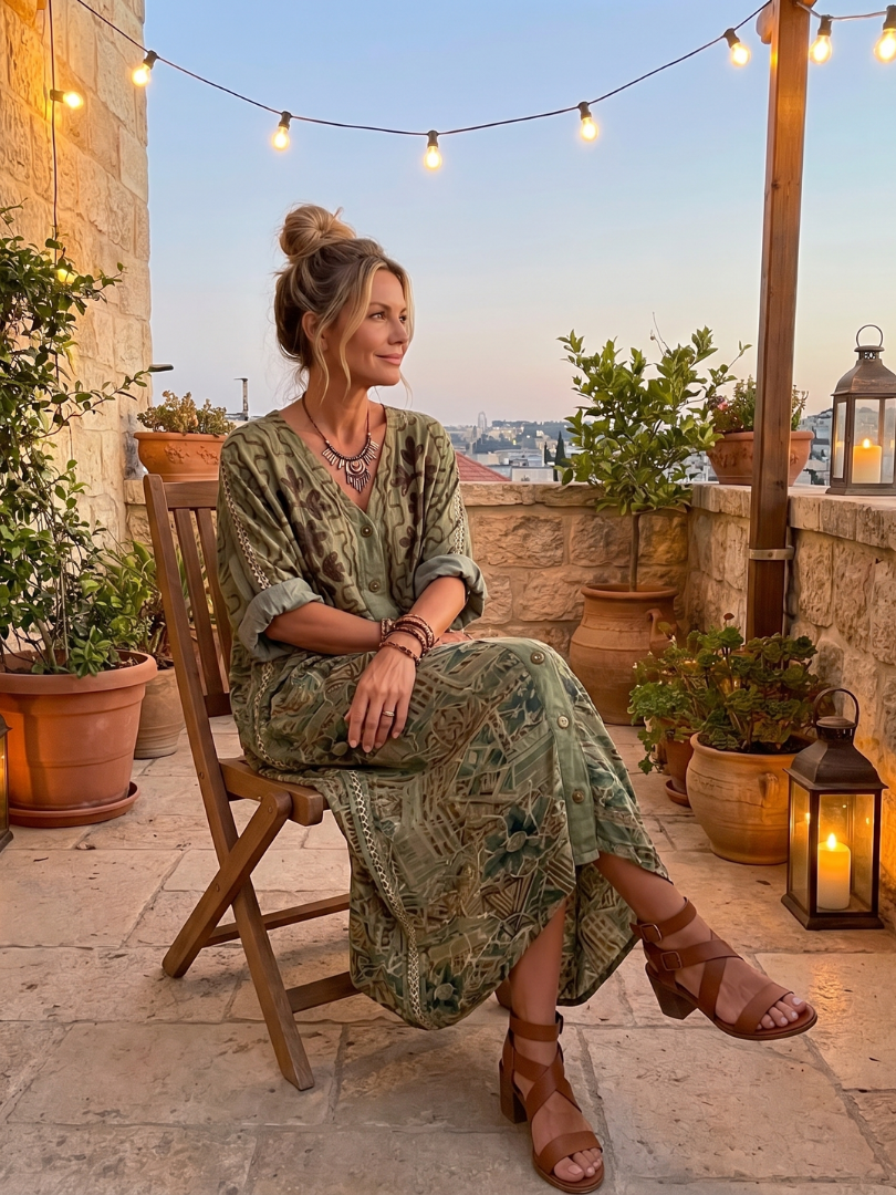 ALENA | VESTIDO MIDI DE ALGODÓN OVERSIZE CON BOTONES Y BOLSILLOS