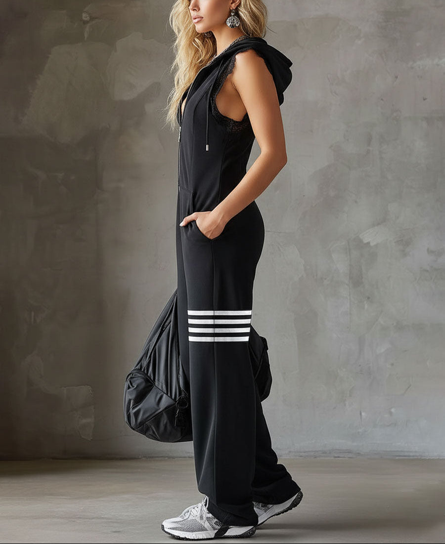 GIADA ∙ CONJUNTO DEPORTIVO RETRO CON CAPUCHA Y RAYAS