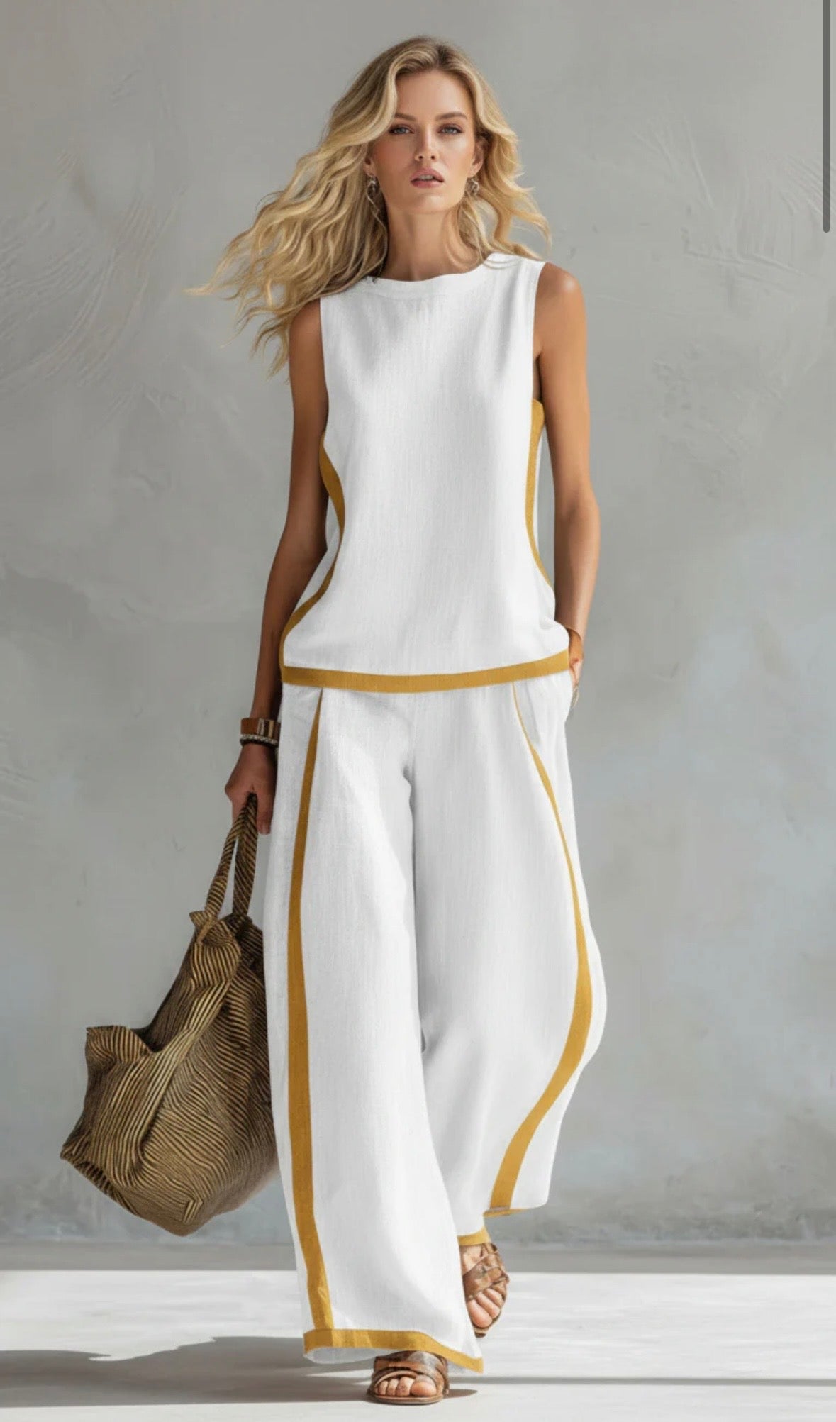 LEILA ∙ CONJUNTO ELEGANTE DE ALGODÓN Y LINO