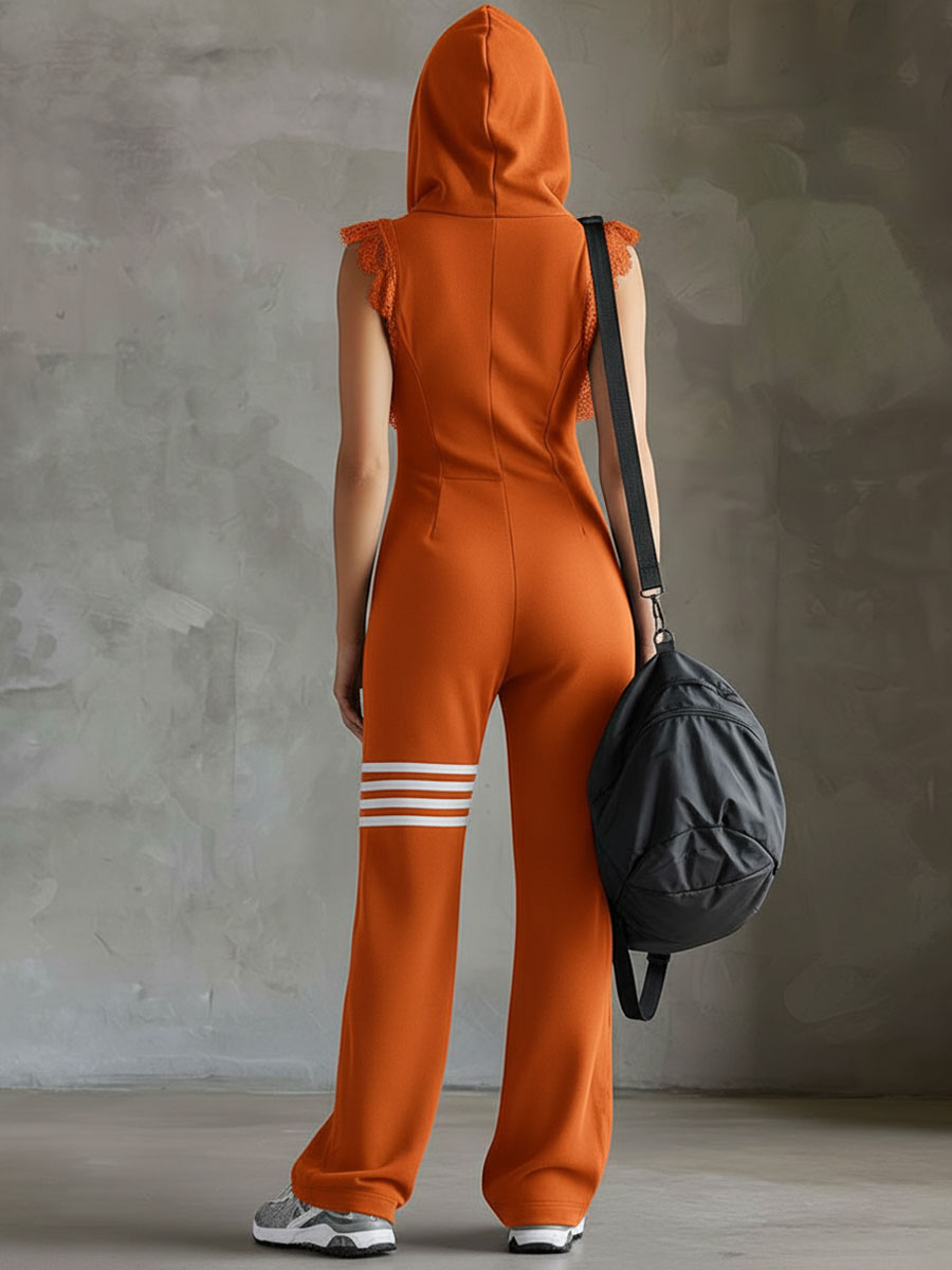 GIADA ∙ CONJUNTO DEPORTIVO RETRO CON CAPUCHA Y RAYAS