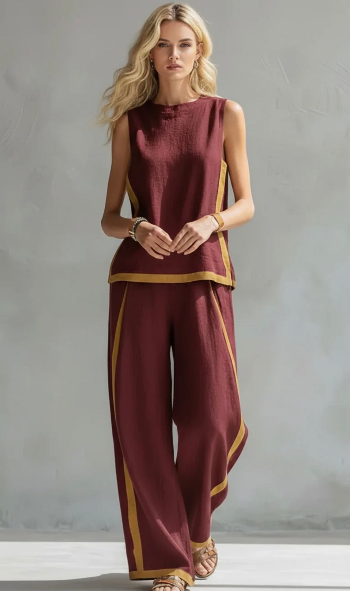 LEILA ∙ CONJUNTO ELEGANTE DE ALGODÓN Y LINO