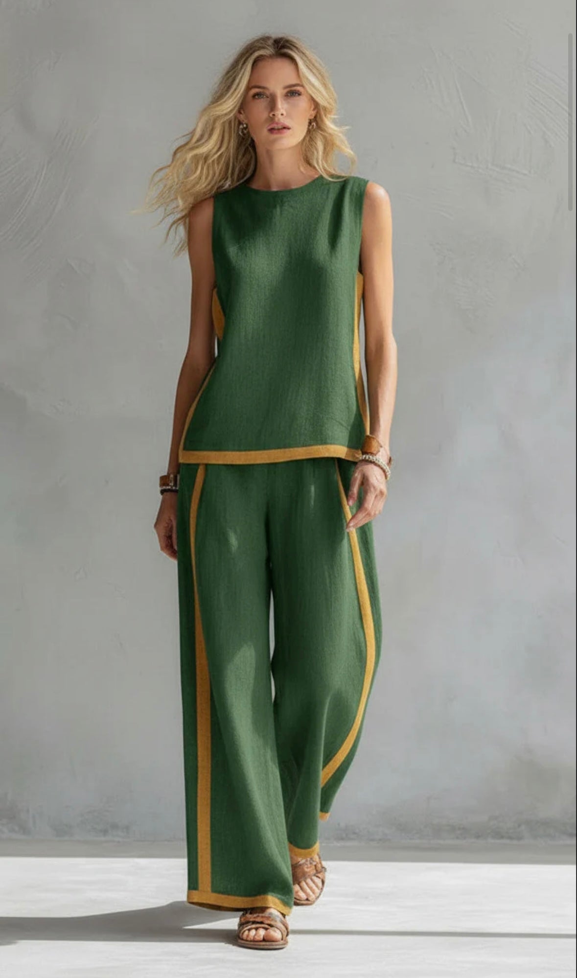 LEILA ∙ CONJUNTO ELEGANTE DE ALGODÓN Y LINO