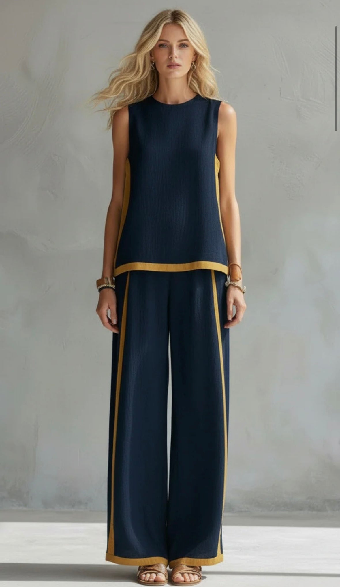 LEILA ∙ CONJUNTO ELEGANTE DE ALGODÓN Y LINO