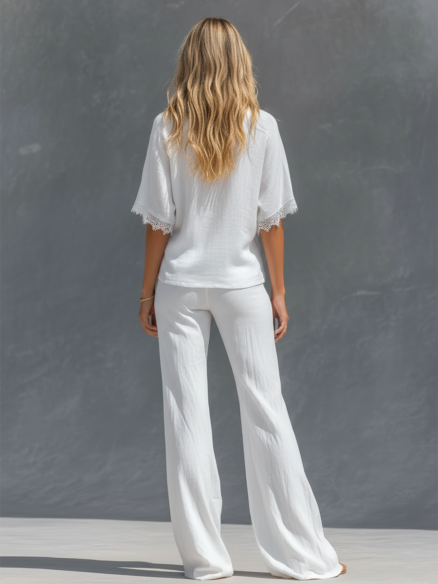 DEVA | CONJUNTO RETRO DE ALGODÓN Y LINO