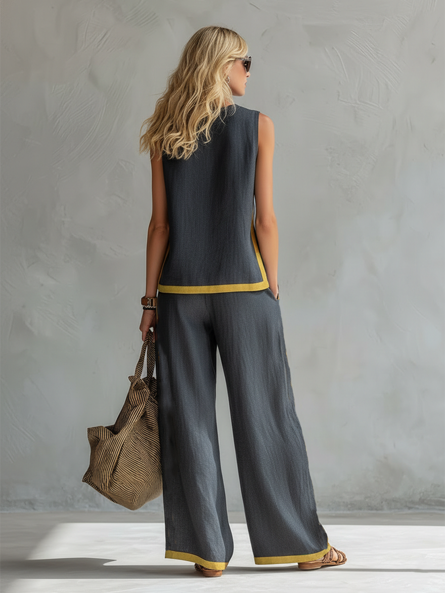 LEILA ∙ CONJUNTO ELEGANTE DE ALGODÓN Y LINO