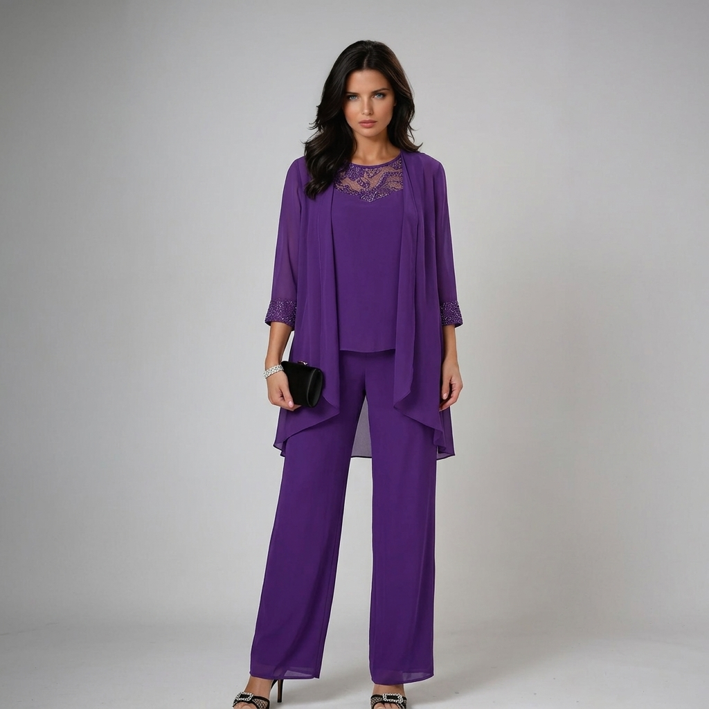 IRIS | CONJUNTO ELEGANTE DE TRES PIEZAS DE ALGODÓN