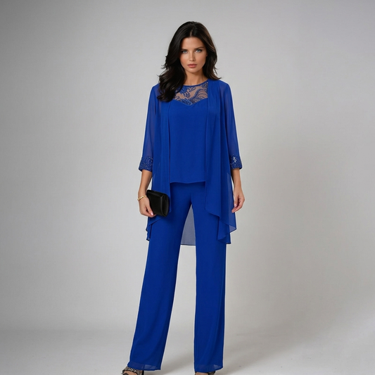 IRIS | CONJUNTO ELEGANTE DE TRES PIEZAS DE ALGODÓN