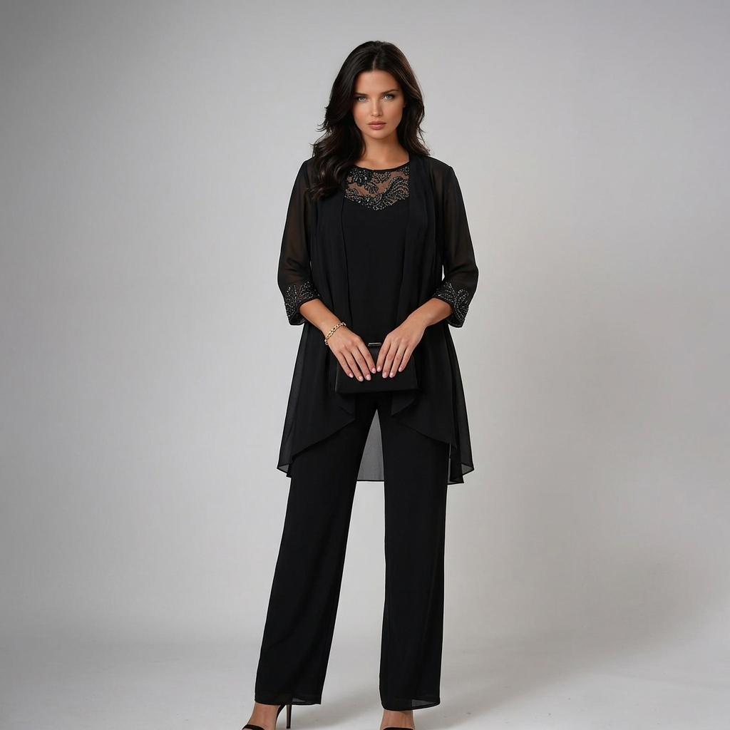 IRIS | CONJUNTO ELEGANTE DE TRES PIEZAS DE ALGODÓN
