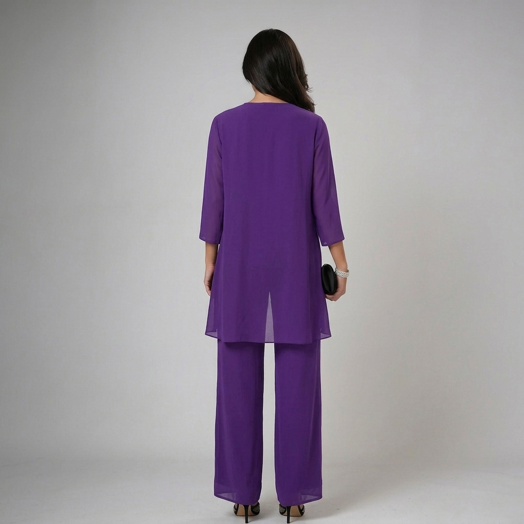 IRIS | CONJUNTO ELEGANTE DE TRES PIEZAS DE ALGODÓN